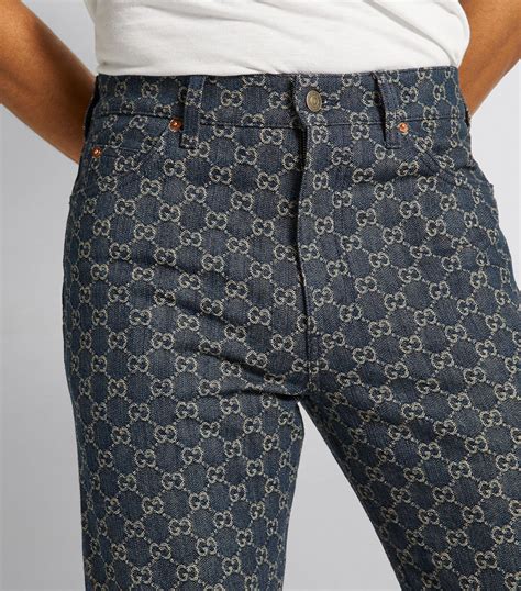 jeans gucci con ape|gucci jacquard jeans.